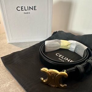 🖤 Celine Medium Triomphe Leather Belt 🖤 Brand New 🖤 Size 85 🖤